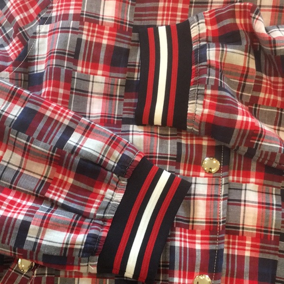 Vintage Tommy Hilfiger Patchwork Bomber Jacket L - Picture 8 of 16